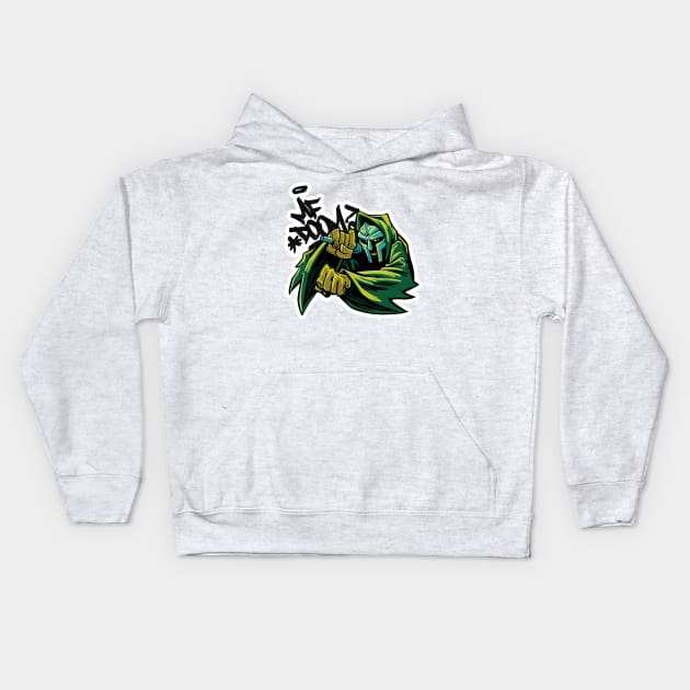 MF DOOM on the mic Kids Hoodie by sonofafish